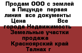 Продам ООО с землей в Пицунде, первая линия, все документы › Цена ­ 9 000 000 - Все города Недвижимость » Земельные участки продажа   . Красноярский край,Талнах г.